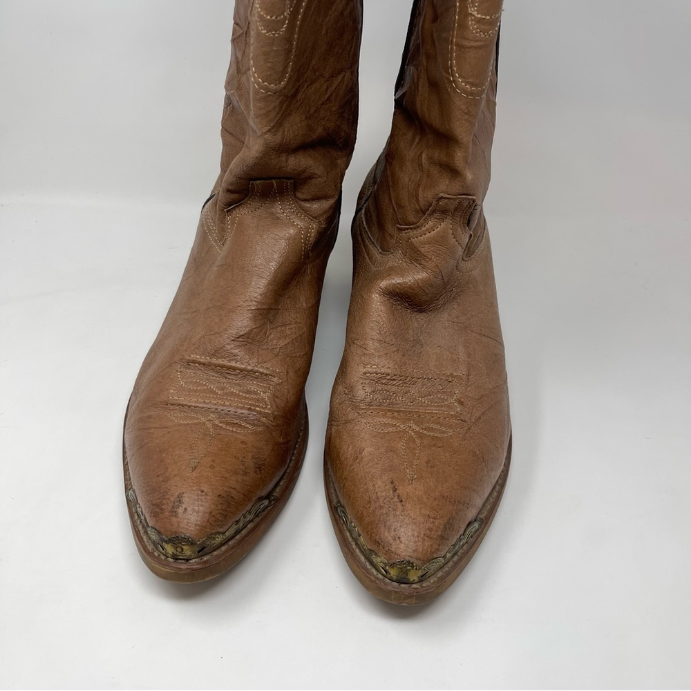 Vintage Re-enforced Toe‎ Workwear Cowboy Boots USA Made | Oil Slip Resistant - Picture 8 of 12